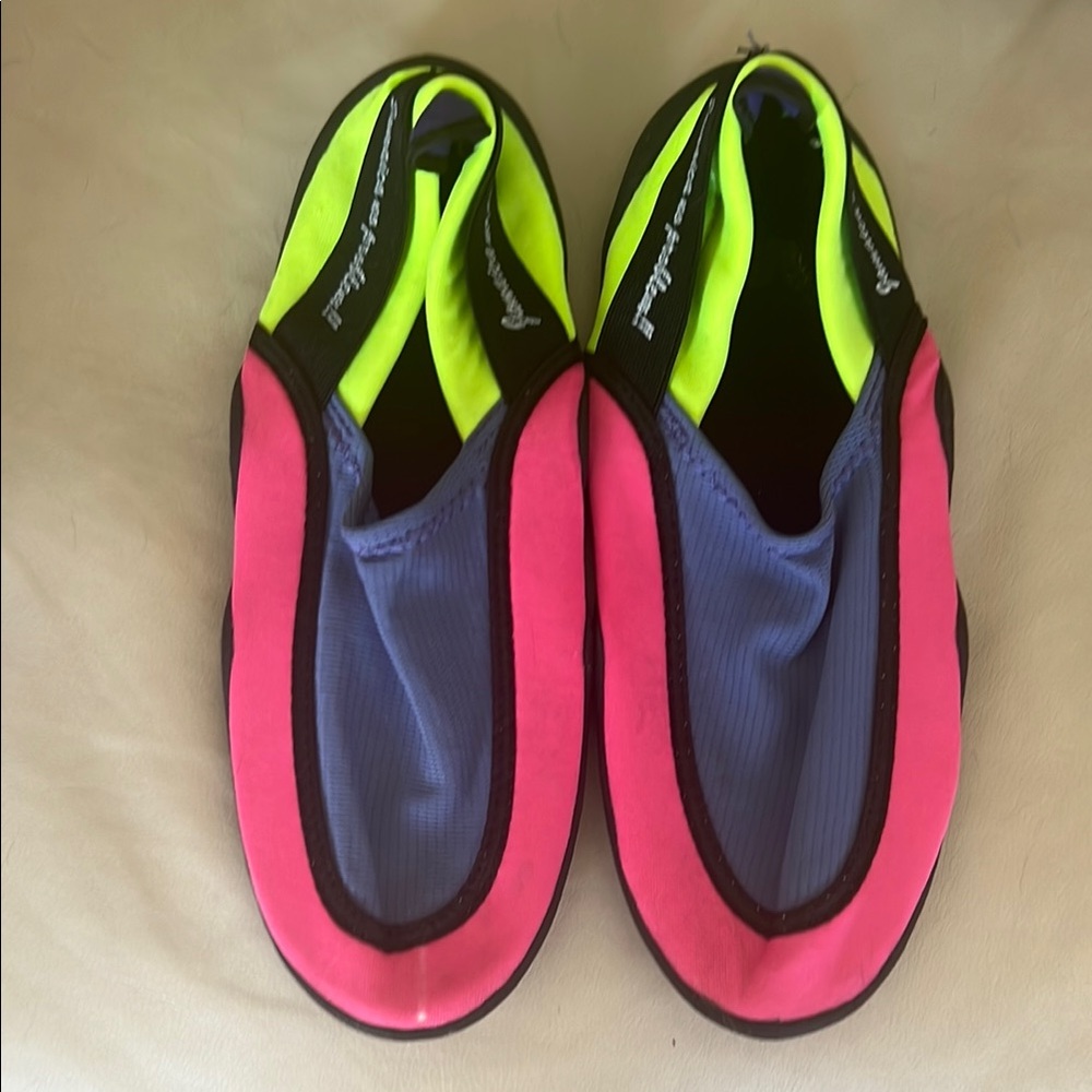 Pink and Neon Yellow Water Shoes